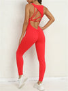 ZASUWA Female Hollow Out Beauty Back Jumpsuit