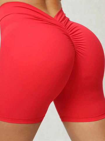 ZASUWA Female Scrunch Bum Spandex Gym Booty Shorts