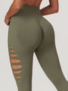 ZASUWA Female Hollow Out Hip-lift Quick-dry High-waisted Seamless Leggings