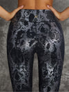 ZASUWA Female High Waist Bronzed Snakeskin Leggings