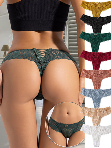 ZASUWA Femal Roman-Knot Lace T-back Panties