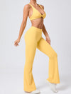 ZASUWA Female Cross Back Hollow Out Twist V-shaped Waist Scrunch Bum Tracksuit