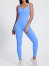 ZASUWA Female Backless U Collar Scrunch Bum Hip-lift Jumpsuit