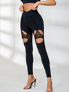 ZASUWA Female Unique Cutout Mesh High-rise Leggings