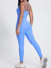 ZASUWA Female Backless U Collar Scrunch Bum Hip-lift Jumpsuit