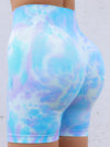 ZASUWA Female Hot Tie-dye Scrunch Bum Spandex Gym Quick Dry Booty Shorts