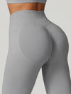 ZASUWA Female Flare Scrunch Bum High-waisted Seamless Hip-lift Pants