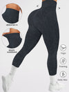 ZASUWA Female Denim Elastic Tight Hip-lift Quick Dry Leggings