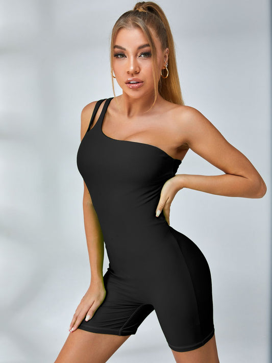 ZASUWA Female Cutout Tailoring Backless Short Jumpsuit