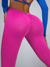 ZASUWA Female Deep V Back Scrunch Bum Leggings