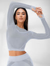 ZASUWA Female Fishnet Knitted Seamless High-waist Tracksuit