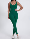 ZASUWA Female Backless U Collar Scrunch Bum Hip-lift Jumpsuit