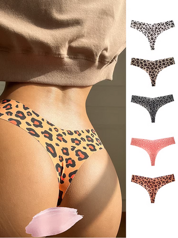 ZASUWA Female Cow Leopard V-shape Waist Panties