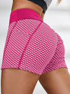 ZASUWA Female Honeycomb Pocket Peach Hip Spandex Gym Booty Shorts