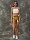 ZASUWA Female Sexy Metallic Laser Gold&Sliver Leggings