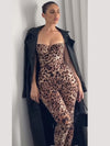 ZASUWA Female Sexy Fashion Leopard Print Backless Jumpsuit