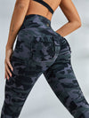 ZASUWA Female Backless Camouflage Pockets Tracksuit