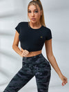 ZASUWA Female Backless Camouflage Pockets Tracksuit