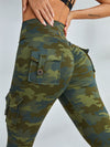 ZASUWA Female Deep U Collar Cross Back Camouflage Tracksuit