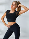 ZASUWA Female Mesh Breathable Bubble Textured Tracksuit