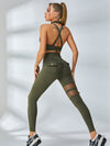 ZASUWA Female Unique Cut Out Pocket Mesh Scrunch Bum Leggings