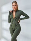 ❤ZASUWA Female Trendy Zipper Peach Booty Jumpsuit