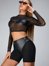 🖤ZASUWA Female Sheer Mesh Quick-dry Long Sleeves