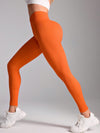 ZASUWA Female Scrunch Bum Ribbed V-shape Waist High-rise Leggings