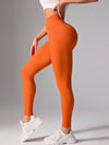 ZASUWA Female Scrunch Bum Ribbed V-shape Waist High-rise Leggings