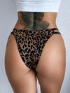 ZASUWA Female Sexy Animal Print T-back Panties