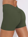 ZASUWA Female V-shape Waist Scrunch Bum Spandex Gym Booty Shorts