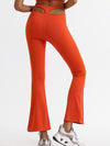 ZASUWA Female Solid Color High-waisted Hollow Out Flare Pants