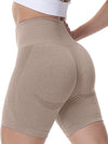 ZASUWA Female Quick-dry Scrunch Bum Seamless Spandex Gym Booty Shorts