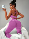 ZASUWA Female Cross Back High-waisted Hip-lift Scrunch Bum Tracksuit