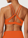 ZASUWA Female Solid Color Cross Beauty Back U Collar Sports Bras