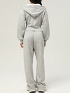 ZASUWA Female Solid Color Zipper Corset Hooded Casual Tracksuit