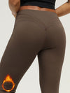 ZASUWA Female Unique Fleece Scrunch Bum Leggings