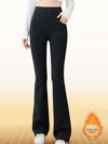 ZASUWA Female Flare Fleece Pocket Elastic Tight Leggings