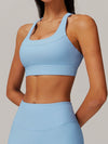 ZASUWA Female Solid Color Hollow Out U Collar Quick Dry Sports Bras