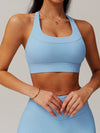 ZASUWA Female Solid Color Hollow Out U Collar Quick Dry Sports Bras