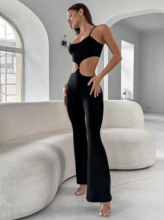 ZASUWA Female Flare Cutout Jumpsuit