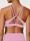 ZASUWA Female Solid Color Cross Beauty Back U Collar Sports Bras