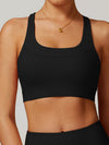 ZASUWA Female Solid Color Hollow Out U Collar Quick Dry Sports Bras