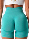 ZASUWA Female Quick-dry Scrunch Bum Seamless Spandex Gym Booty Shorts