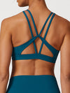 ZASUWA Female Solid Color Cross Beauty Back U Collar Sports Bras