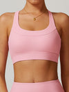 ZASUWA Female Solid Color Hollow Out U Collar Quick Dry Sports Bras