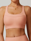 ZASUWA Female Solid Color Hollow Out U Collar Quick Dry Sports Bras