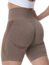 ZASUWA Female Quick-dry Scrunch Bum Seamless Spandex Gym Booty Shorts