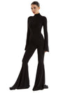 ZASUWA Female Zipper Push-Up Flare Jumpsuit