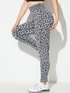 ZASUWA Female Deep V Back Leopard Print Leggings